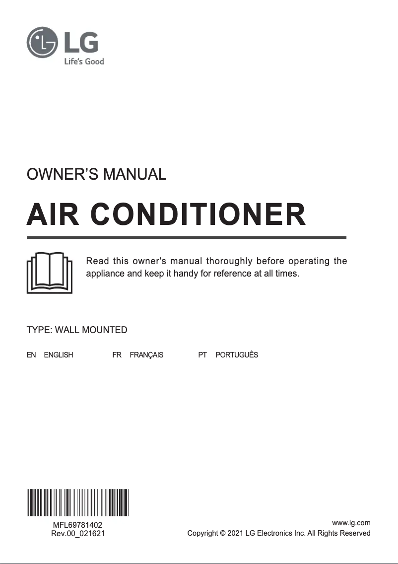 Page 1 de la notice Manuel utilisateur LG S4UQ12JA2TB