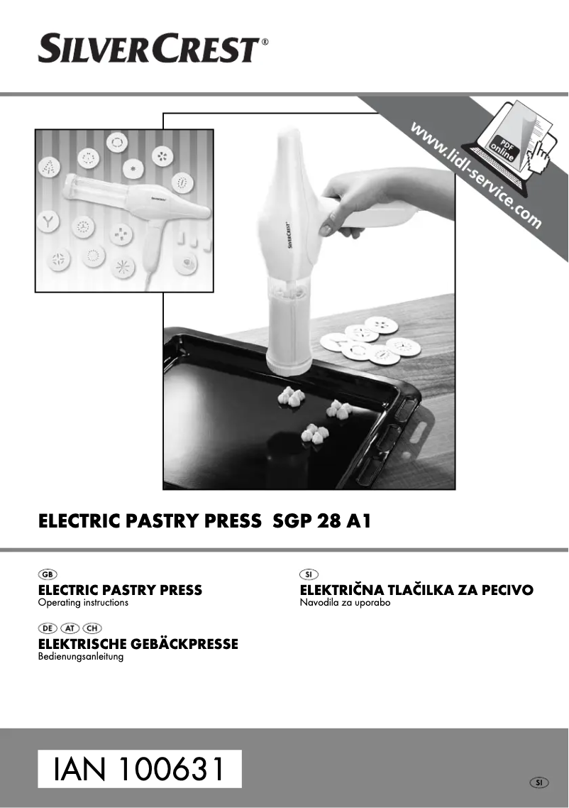 Image de la première page du manuel de l'appareil SGP 28 A1