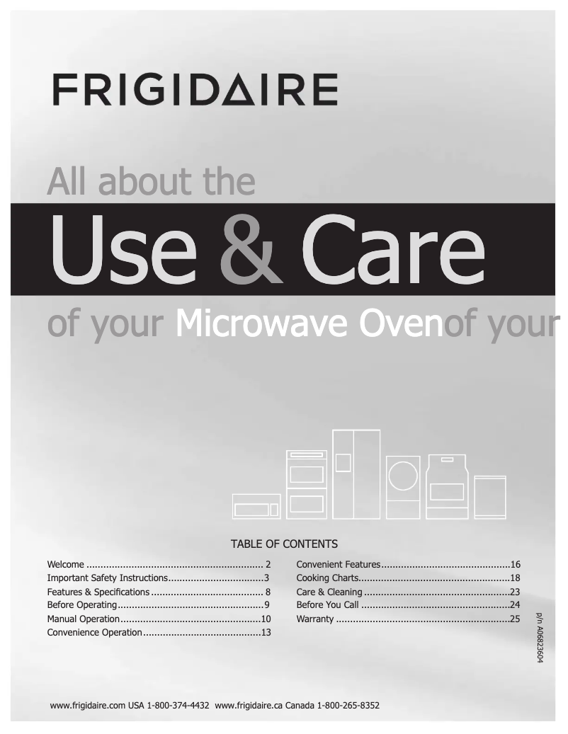 Page n°1 - Manuel utilisateur Frigidaire FFCM1155UW
