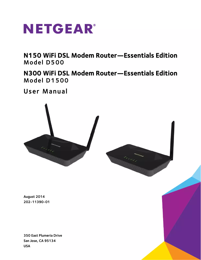 Page 1 de la notice Manuel utilisateur Netgear D500