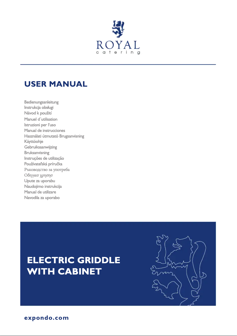 Page 1 of the manual User Manual Royal Catering RCEG-80/700CS