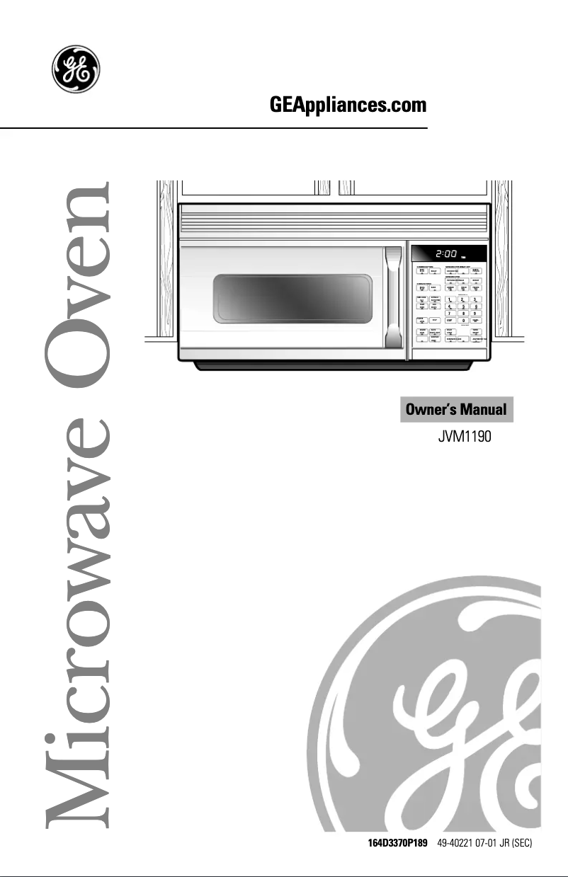 Image de la première page du manuel de l'appareil JVM1190WY