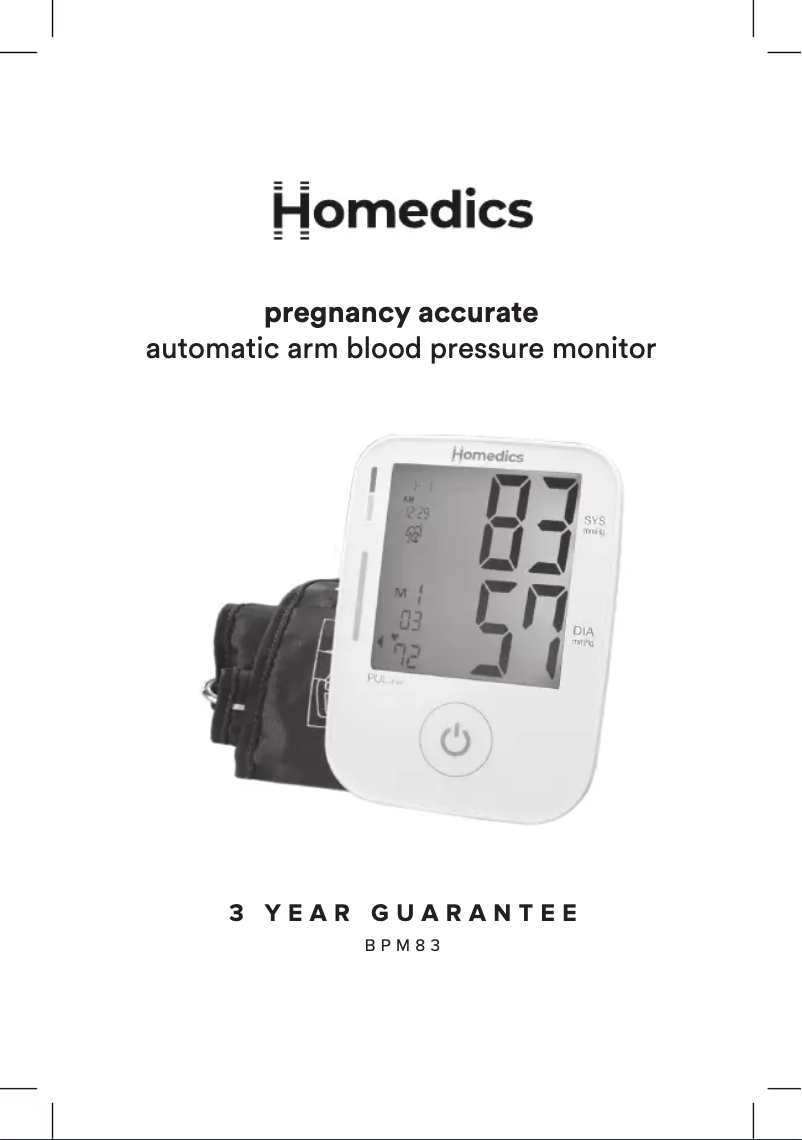 Página 1 del manual Manual de usuario Homedics BPA-P200