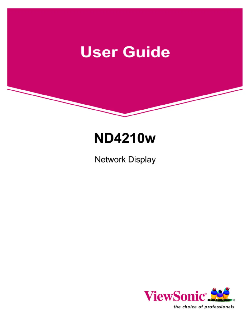 Page 1 de la notice Manuel utilisateur Viewsonic ND4210W