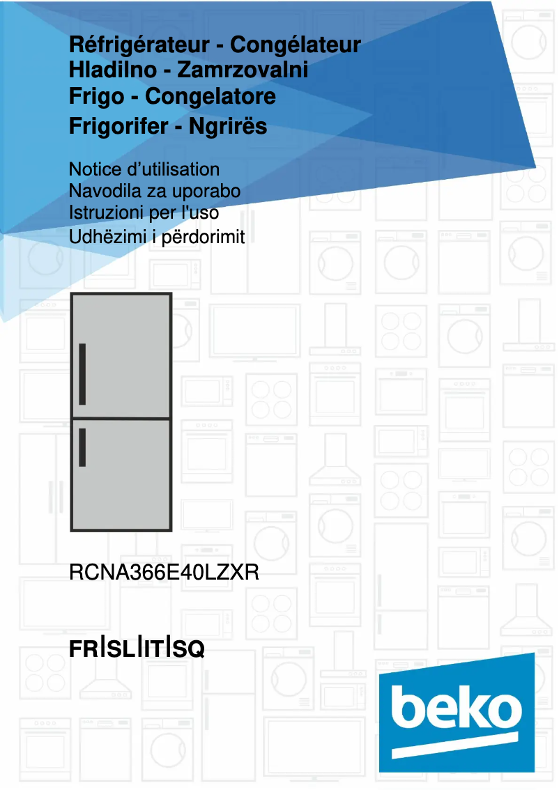 Page n°1 - Manuel utilisateur Beko RCNA366E40LZXR