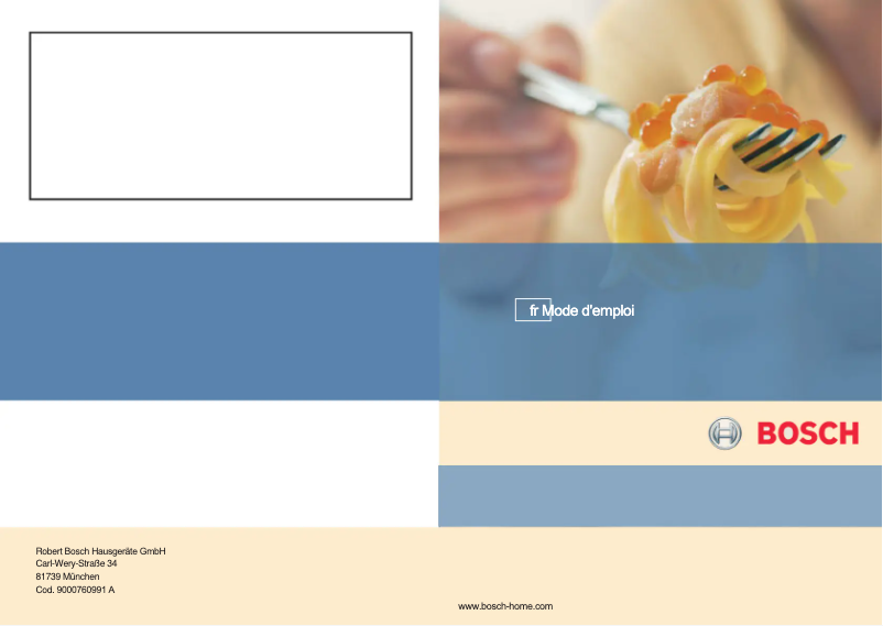 Page 1 de la notice Manuel utilisateur Bosch PCX815B90E