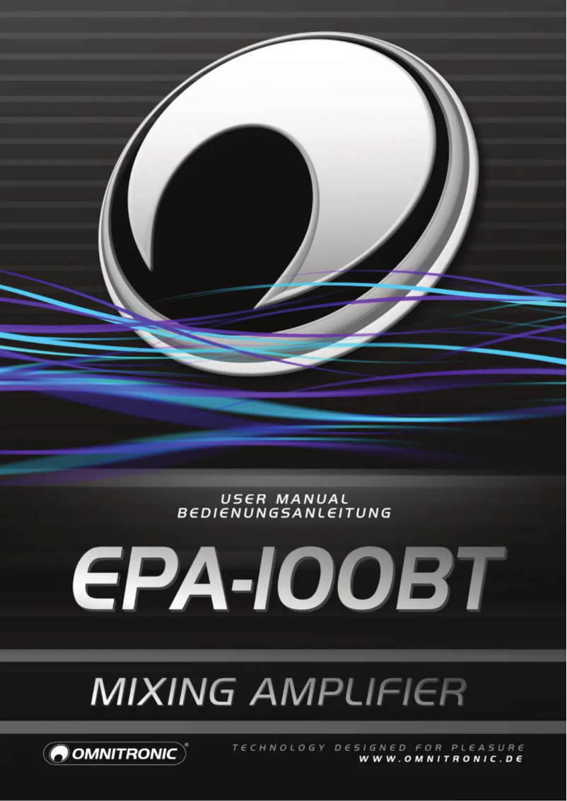 Page n°1 - Manuel utilisateur Omnitronic EPA-100BT