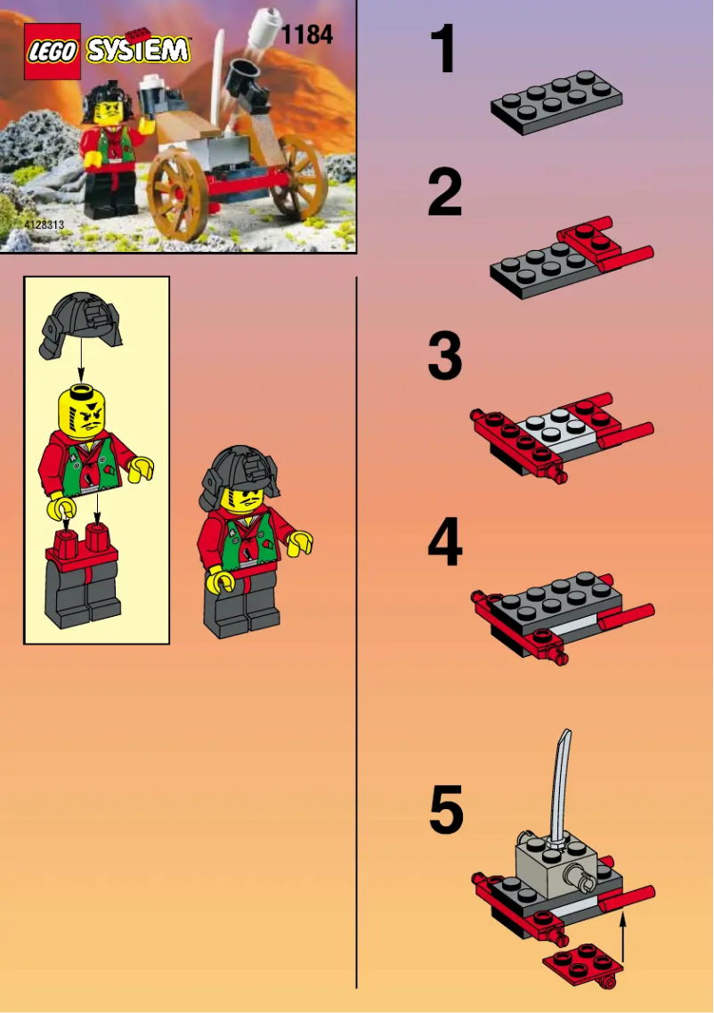 Page n°1 - Manuel utilisateur Lego CART WITH "CANNON"