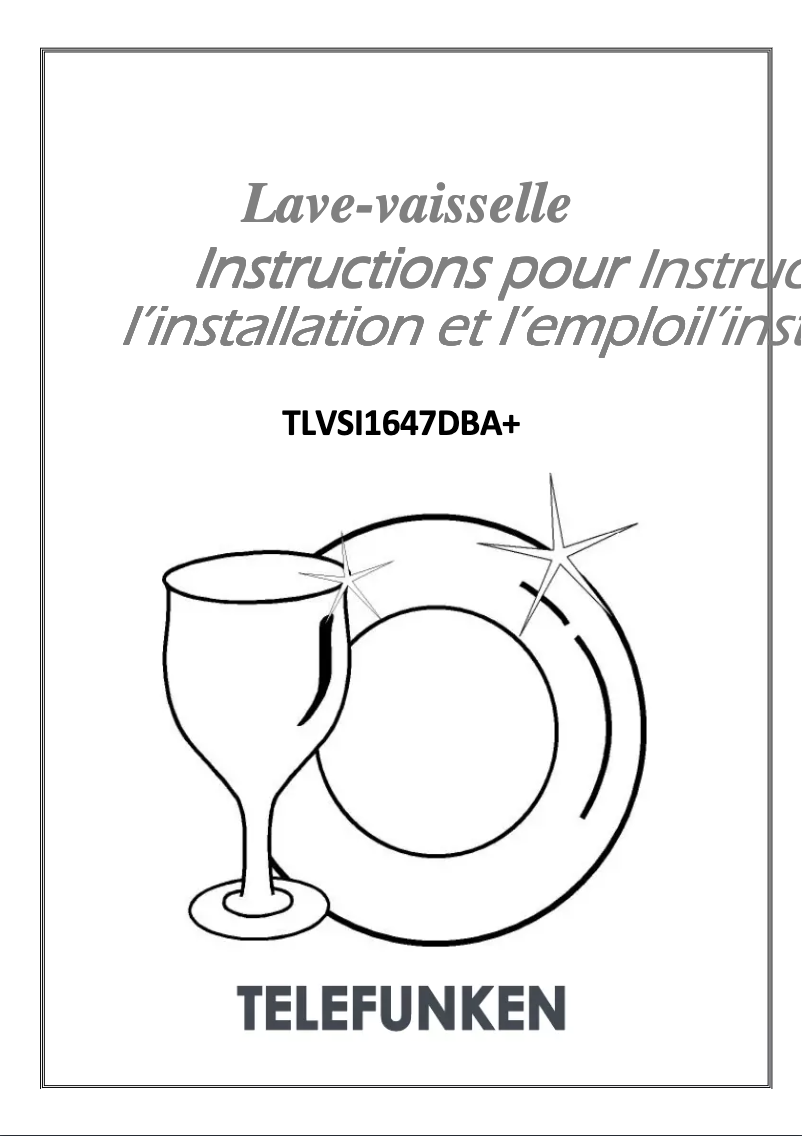 Page 1 de la notice Manuel utilisateur Telefunken TLVSI1647DBA+