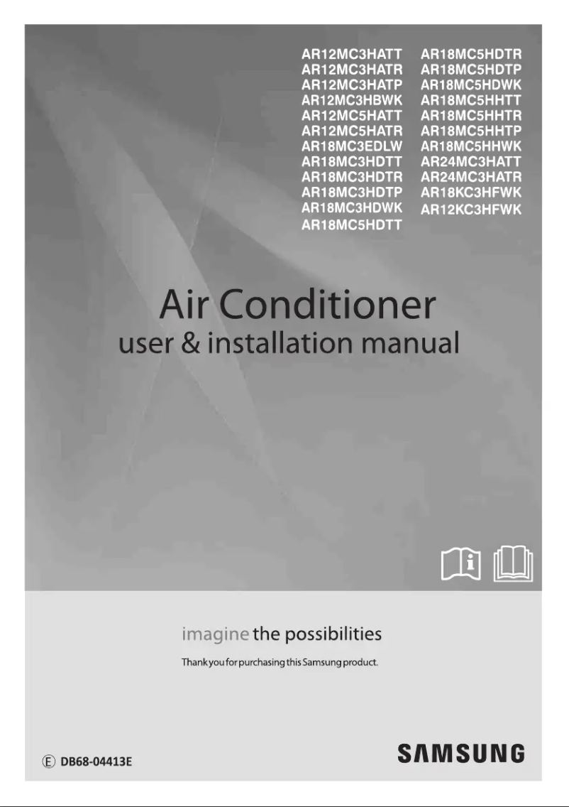 Page 1 de la notice Manuel utilisateur Samsung AR12MC5HATTXNA