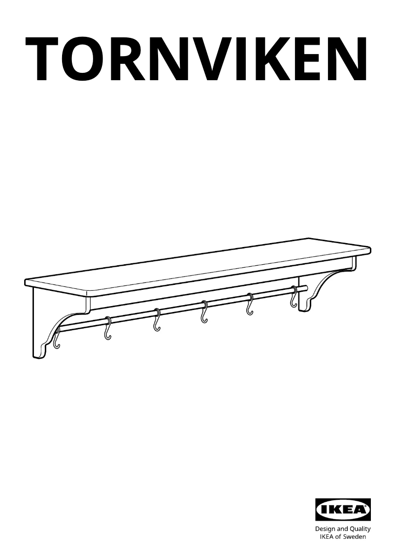 Page 1 de la notice Manuel utilisateur Ikea TORNVIKEN 603.916.61