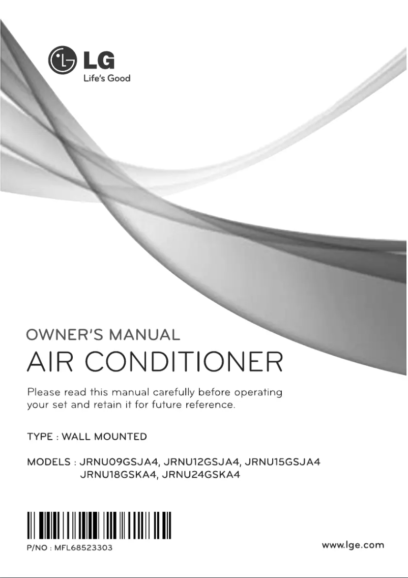 Page 1 de la notice Manuel utilisateur LG JRNU12GSJA4