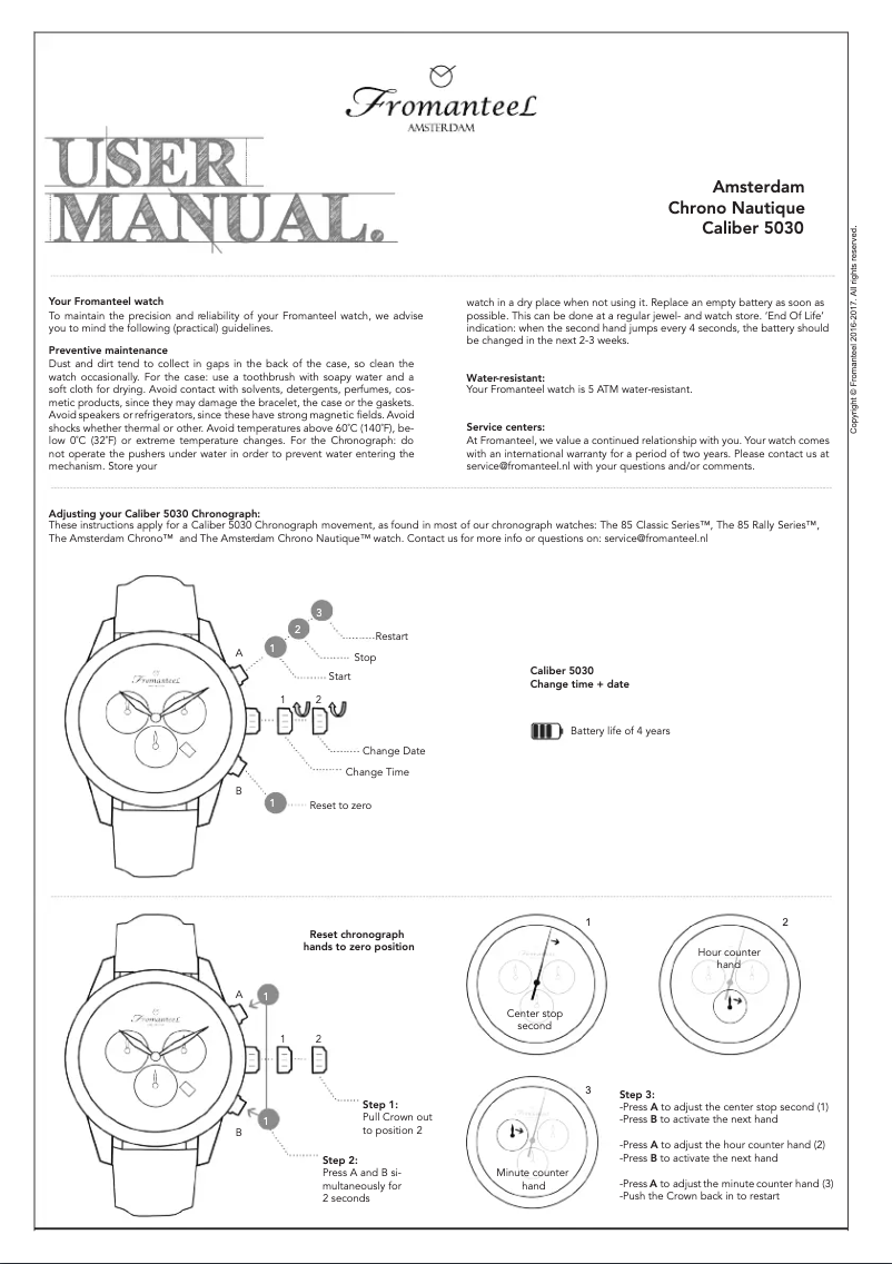 Image de la première page du manuel de l'appareil Amsterdam Nautique