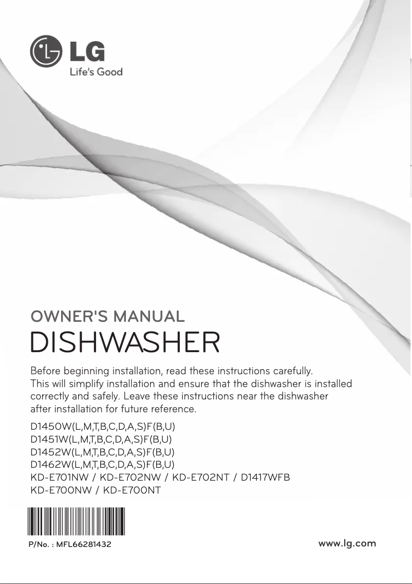 Página 1 del manual Manual de usuario LG D1452SF