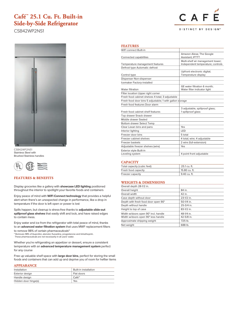 Image de la première page du manuel de l'appareil CSB42WP2NS1