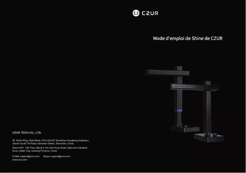 Image de la première page du manuel de l'appareil Shine 800 pro