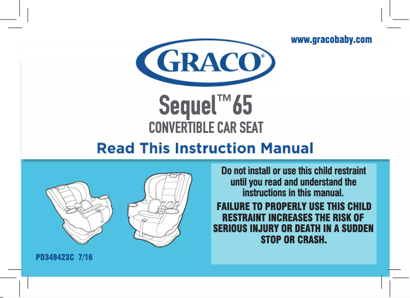 Page 1 de la notice Manuel utilisateur Graco Sequel 65