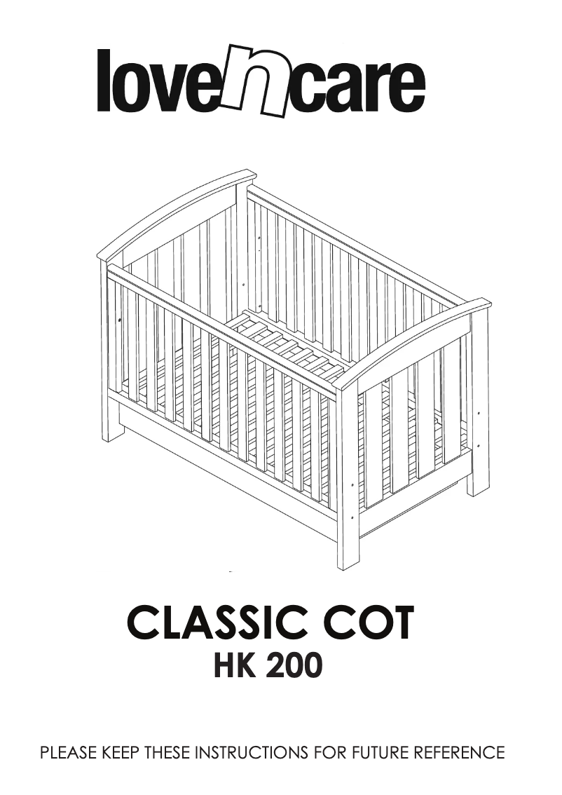 Page 1 de la notice Manuel utilisateur Love N Care Classic