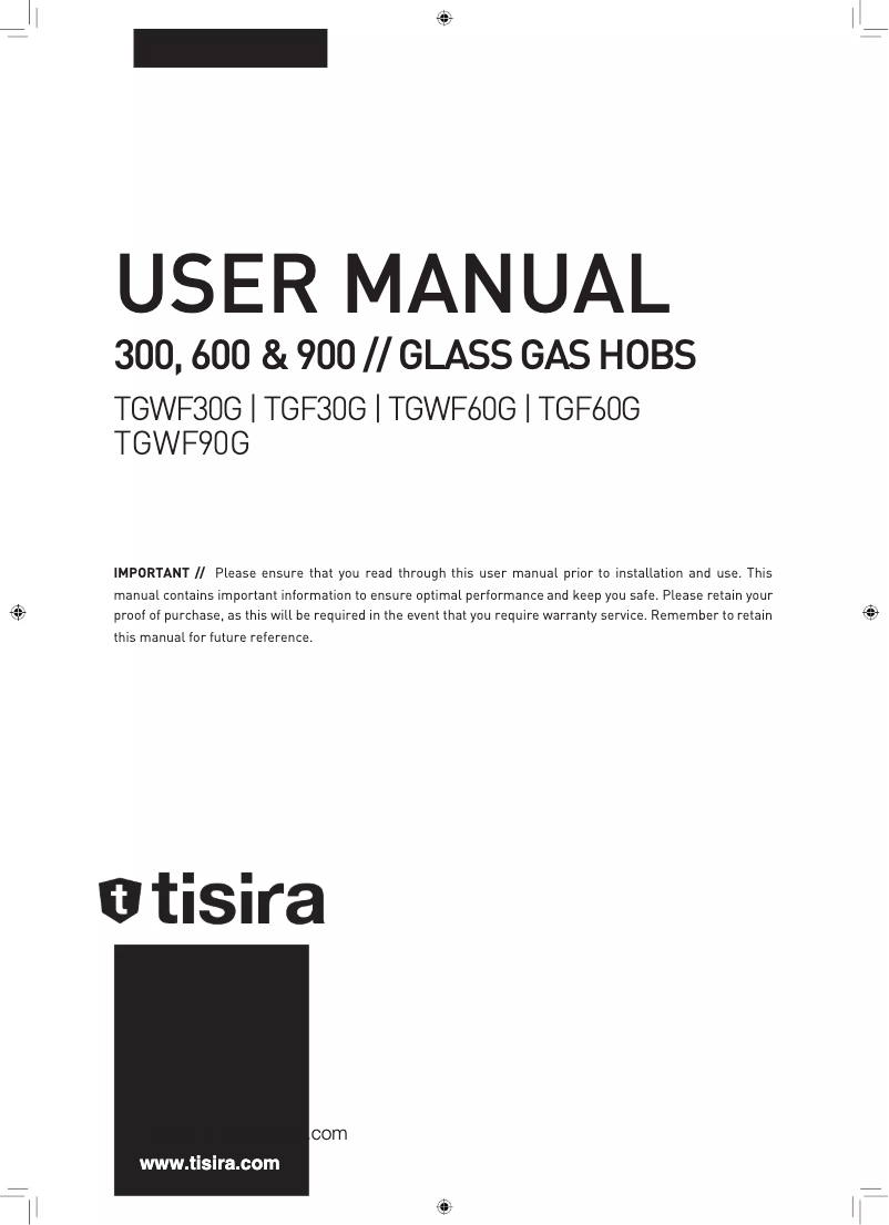 Page n°1 - Manuel utilisateur Tisira TGF30G