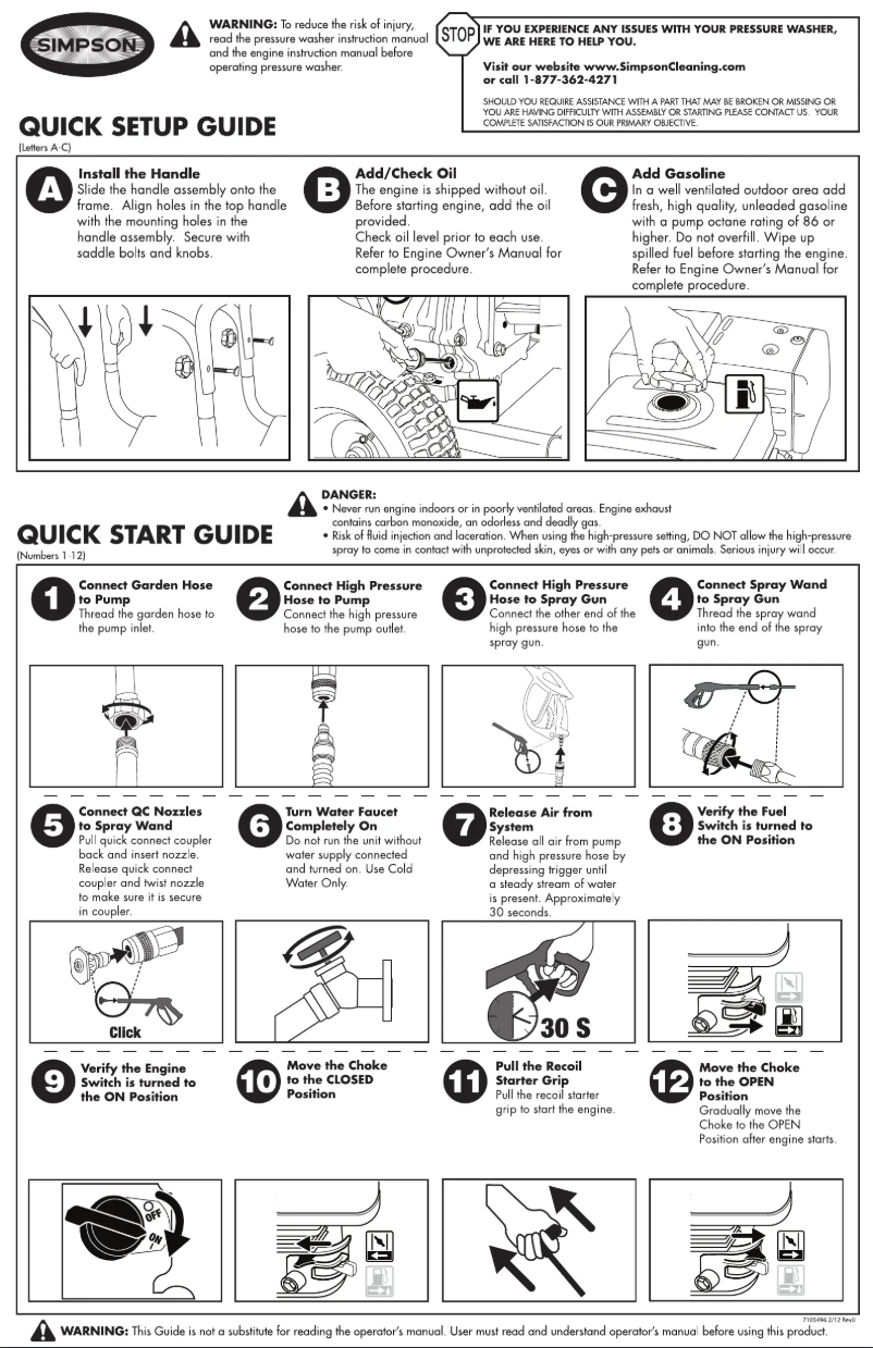 Page n°1 - Guide de démarrage rapide Simpson PowerShot PS60869