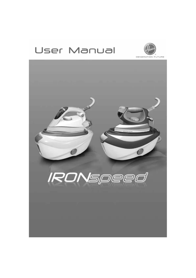Page n°1 - Manuel utilisateur Hoover IronSpeed SFD4102011