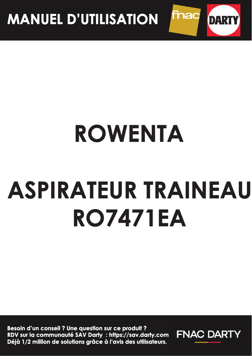 Página 1 del manual Manual de usuario Rowenta Silence Force Effitech RO7471EA