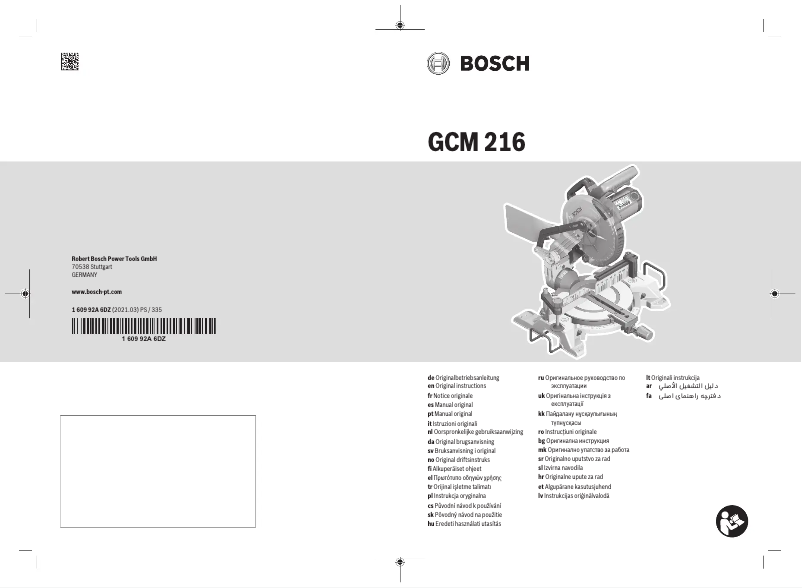 Página 1 del manual Manual de usuario Bosch GCM 216