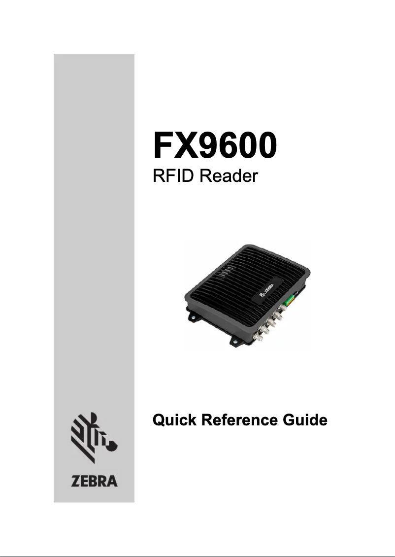 Page n°1 - Manuel utilisateur Zebra FX9600