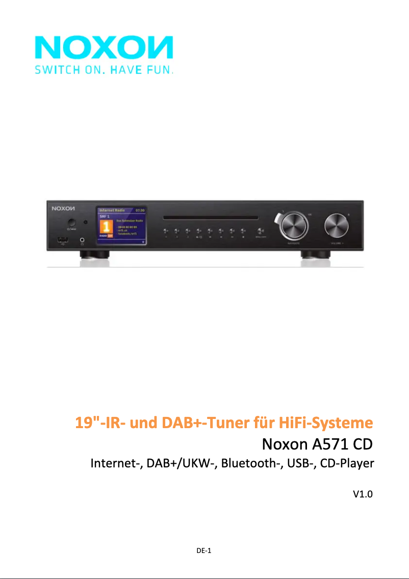 Imagen de la primera página del manual del dispositivo A 571 CD