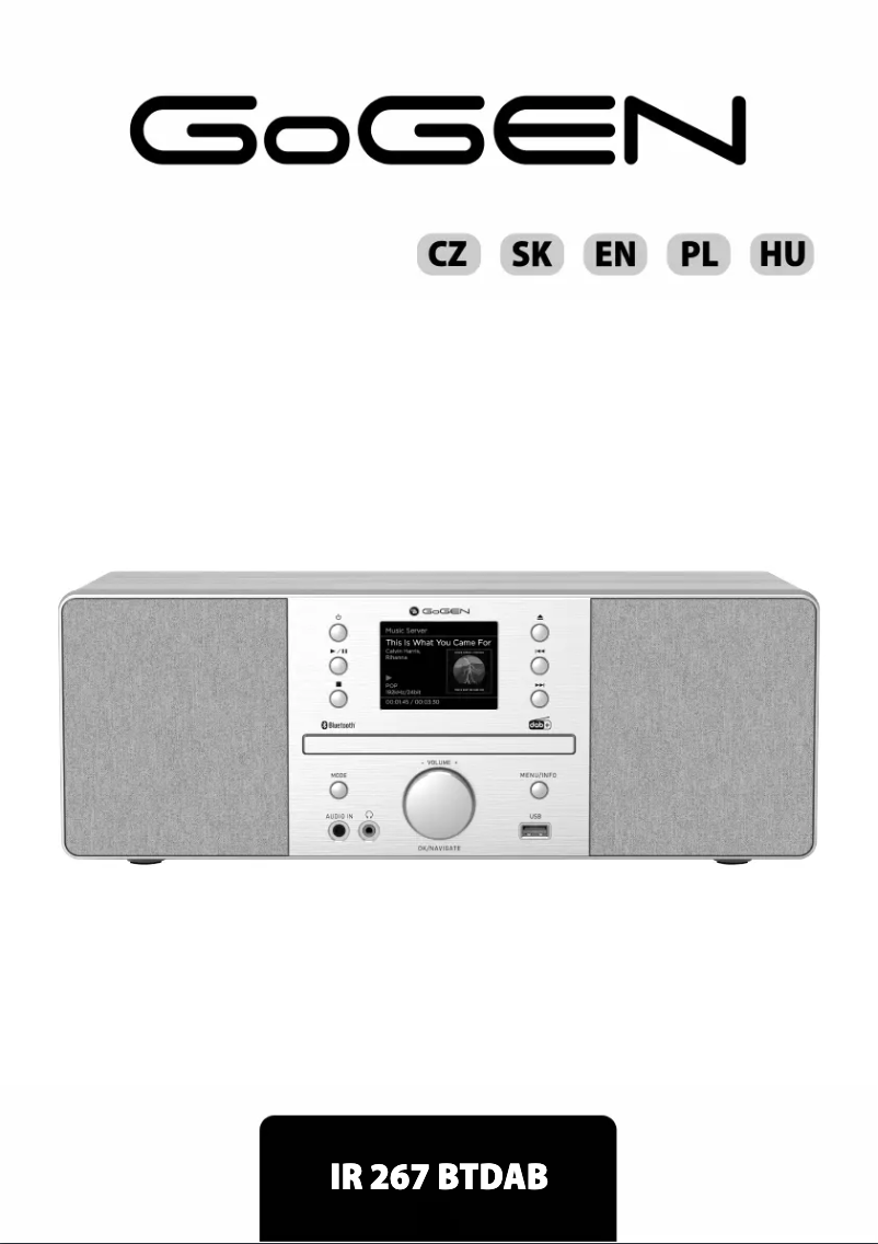 Page 1 de la notice Manuel utilisateur GoGen IR 267BT-DAB