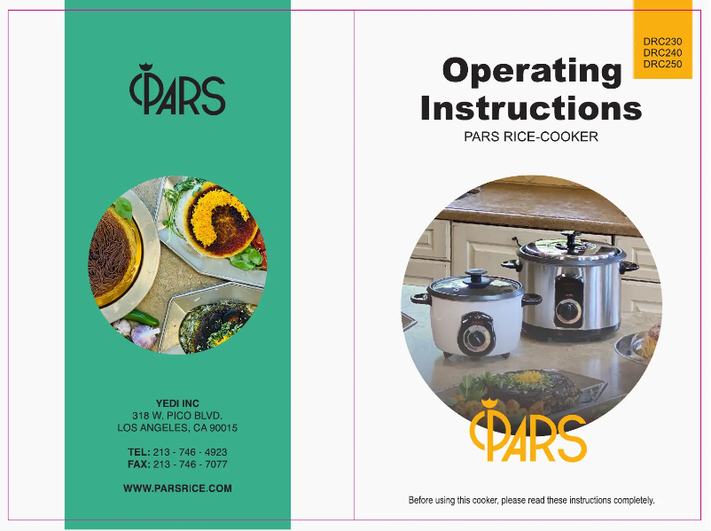 Page n°1 - Manuel utilisateur Pars DRC230