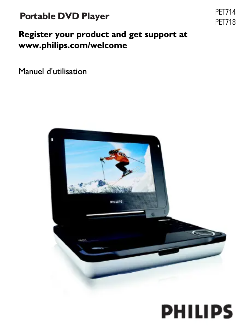 Page 1 de la notice Manuel utilisateur Philips PET714