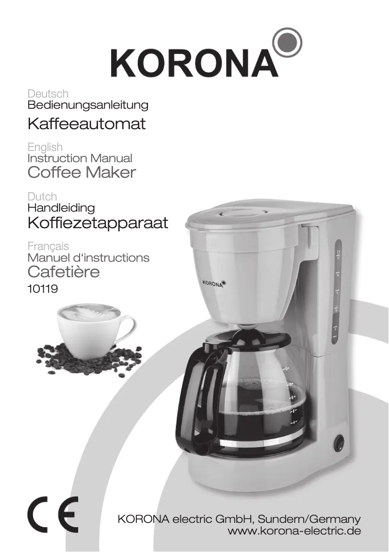 Page n°1 - Manuel utilisateur Korona 10119