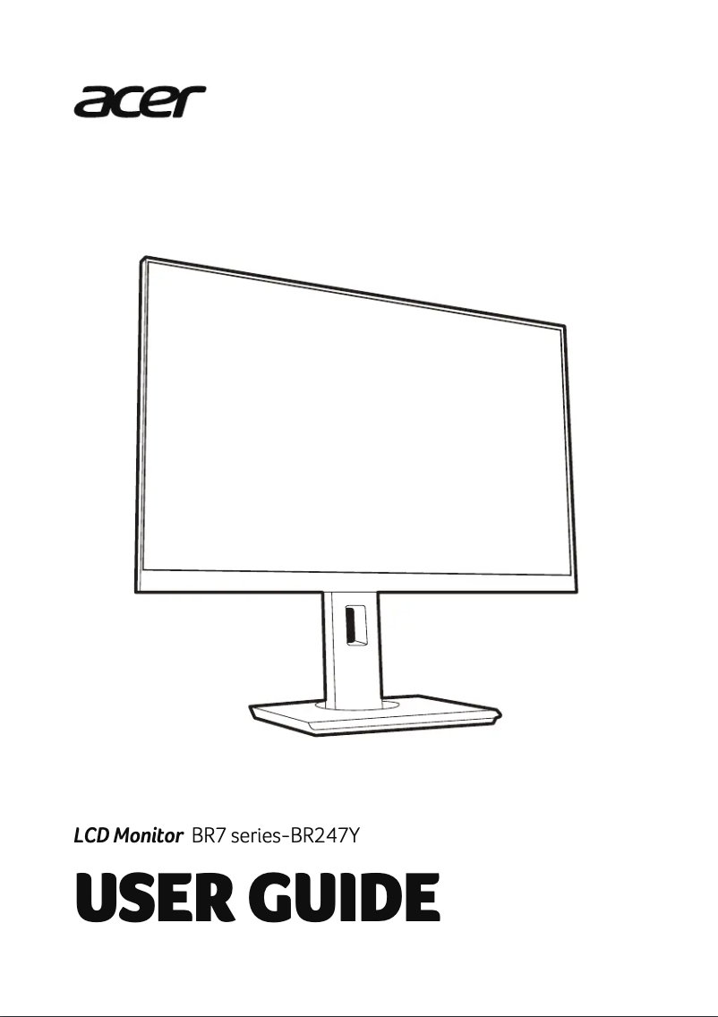 Página 1 del manual Guía de inicio rápido Acer BR247Y