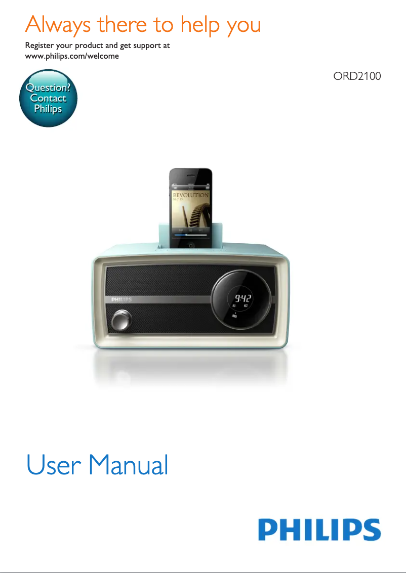 Image de la première page du manuel de l'appareil ORD2100C