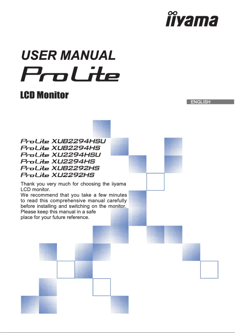Página 1 del manual Etiqueta energética Iiyama ProLite XUB2294HSU-W1