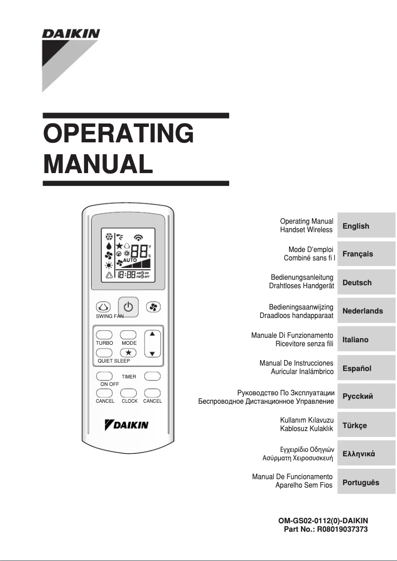 Page n°1 - Manuel utilisateur Daikin FWT02CATNMV1