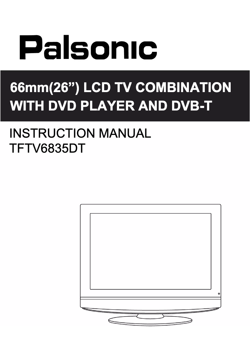 Page 1 de la notice Manuel utilisateur Palsonic TFTV6835DT