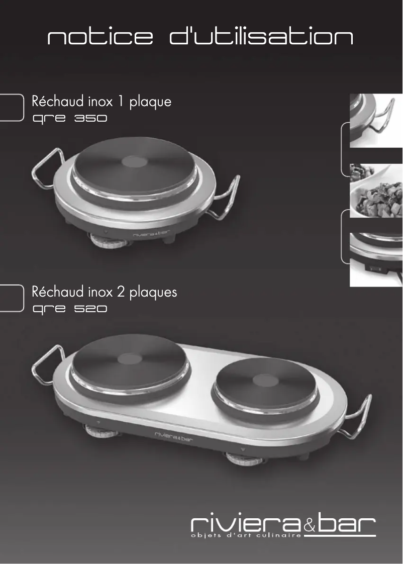 Page 1 de la notice Manuel utilisateur Riviera & Bar QRE520