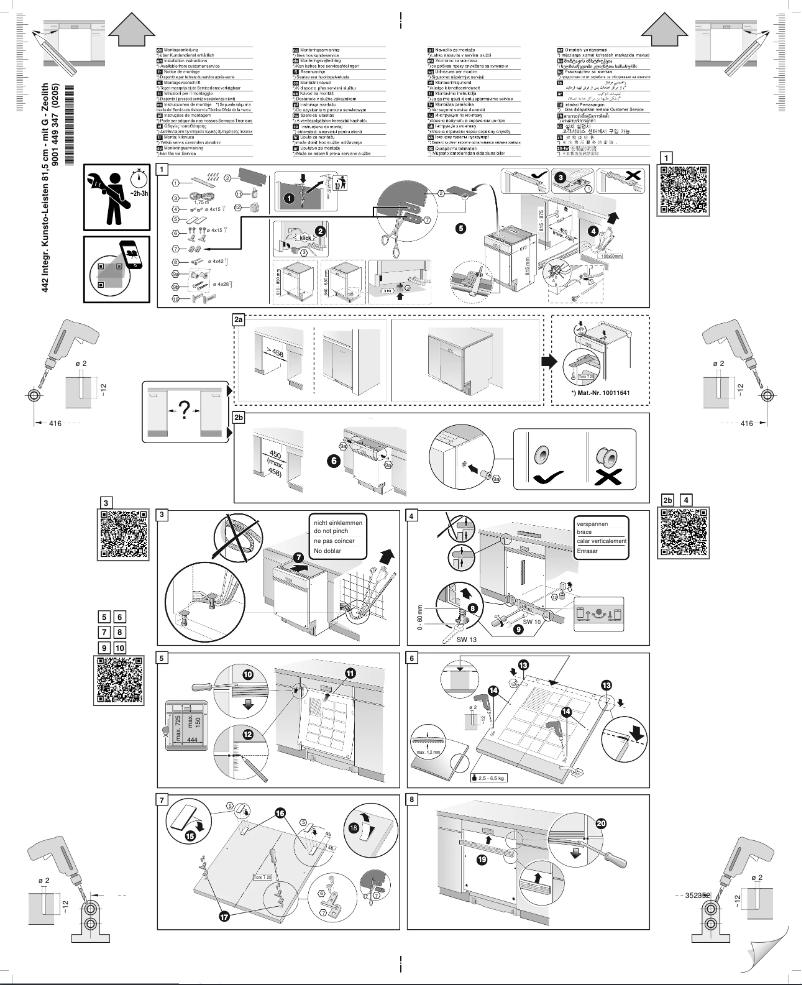 Page n°1 - Guide d'installation Siemens SR55ZS01MD