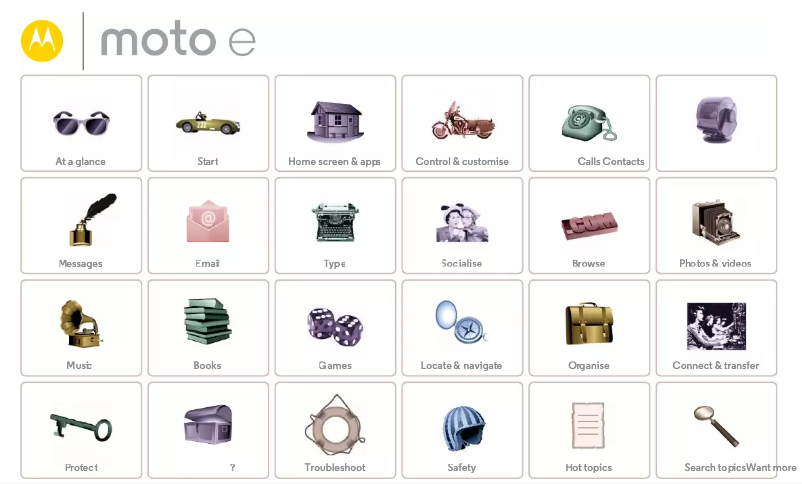 Page 1 de la notice Manuel utilisateur Motorola Moto E2