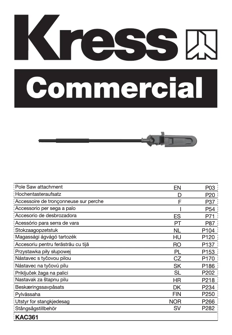 Page n°1 - Manuel utilisateur Kress KAC361