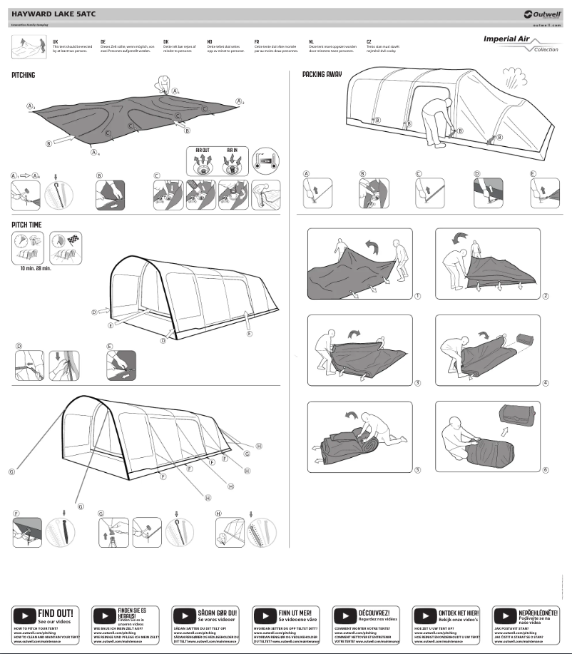 Page 1 de la notice Mode d'emploi Outwell Hayward Lake 5ATC