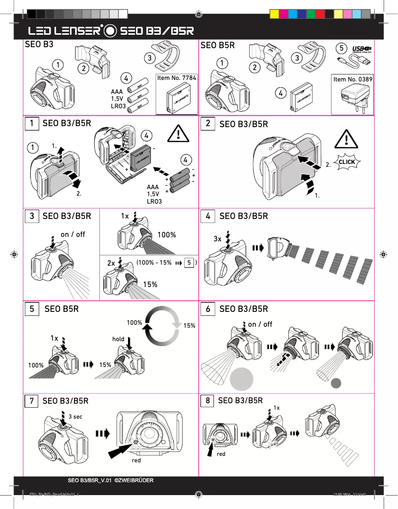 Image de la première page du manuel de l'appareil B5R