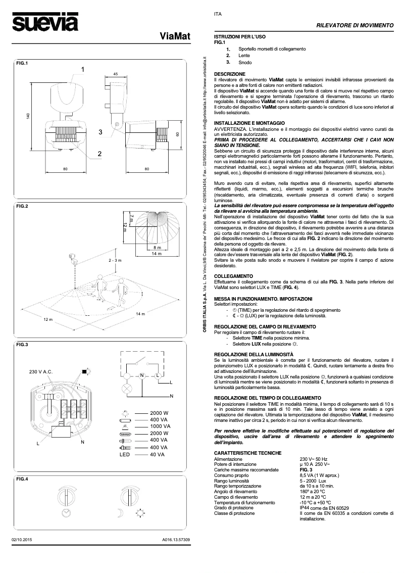 Page 1 de la notice Manuel utilisateur Suevia ViaMat