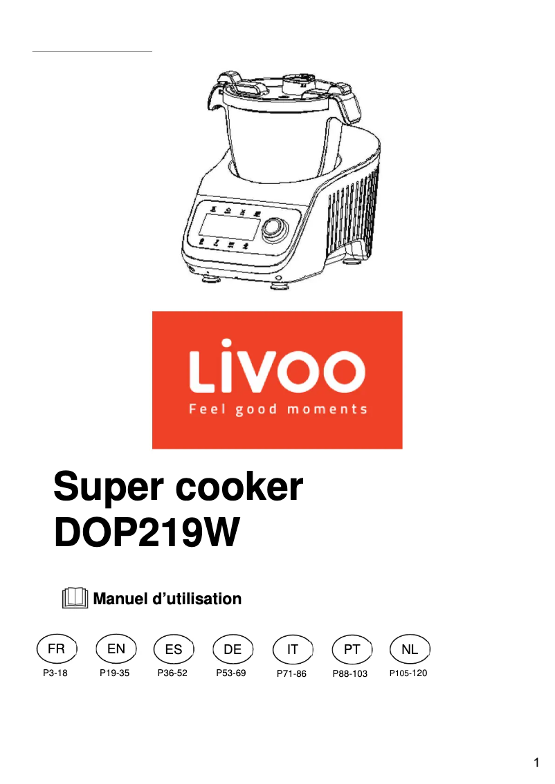 Page n°1 - Manuel utilisateur Livoo DOP219W