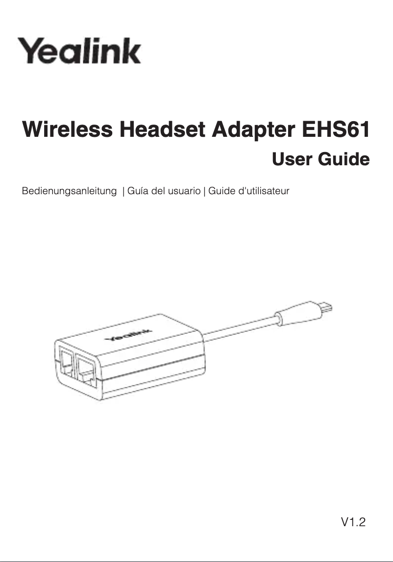Page 1 de la notice Manuel utilisateur Yealink EHS61