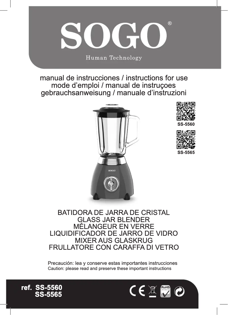 Page 1 de la notice Manuel utilisateur Sogo SS-5565