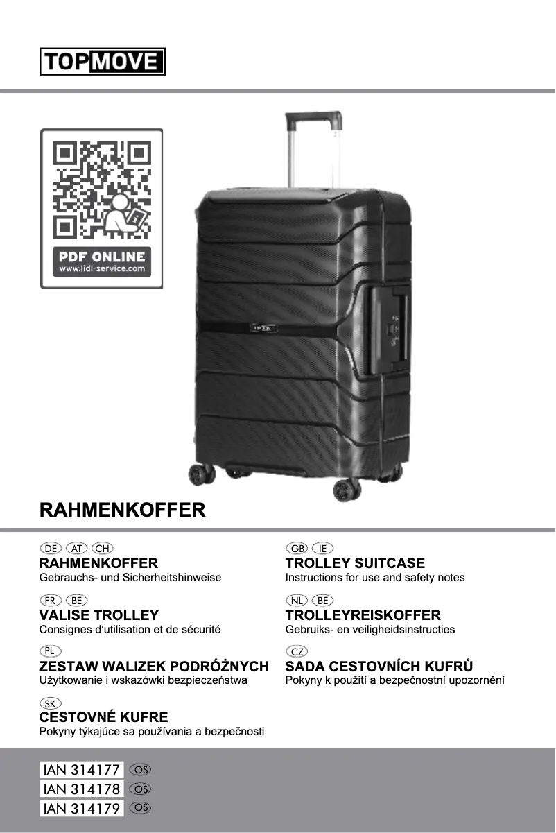 Image de la première page du manuel de l'appareil IAN 314177