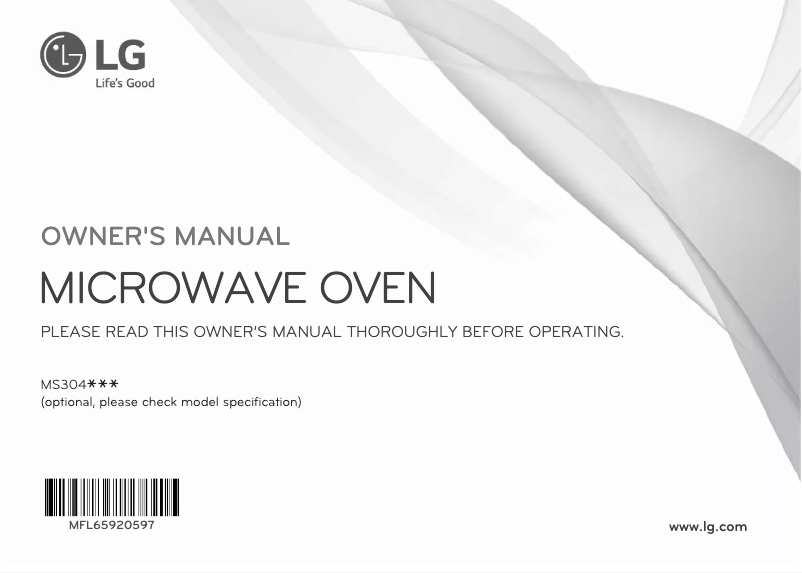 Página 1 del manual Manual de usuario LG MS3040SAB